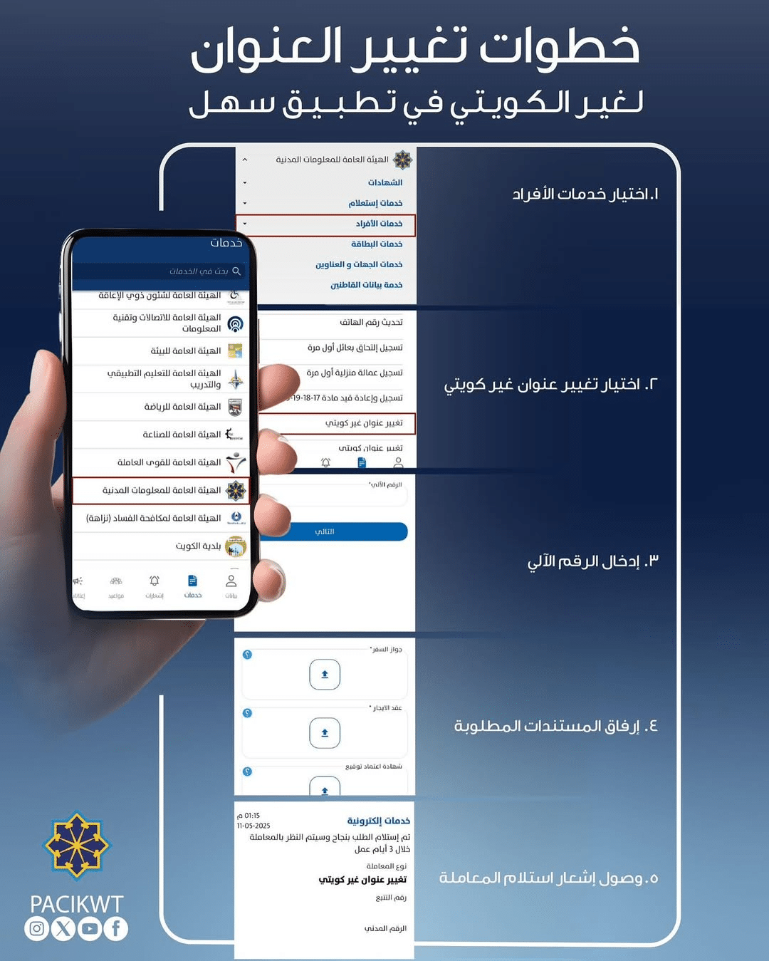 مراحل تحديث العنوان للوافدين في تطبيق سهل وتشمل إدخال الرقم الآلي وإرفاق مستندات الجواز وعقد الإيجار واعتماد التوقيع.